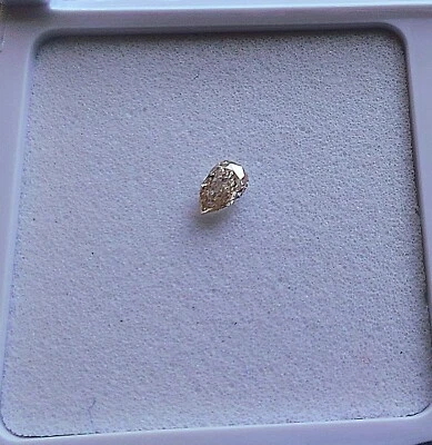 0.07ct AUSTRALIAN PINK DIAMOND Fancy Light Pink Pear Clarity SI1 Rare HIGH GRADE - Image 1 of 4