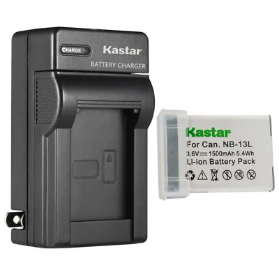 Kastar NB-13L Battery + Charger For Canon PowerShot SX720 SX740 G5X G7X Mark III