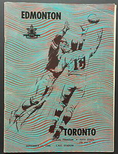 1966 CNE Stadium CFL Football Program Toronto Argonauts vs Edmonton Eskimos 