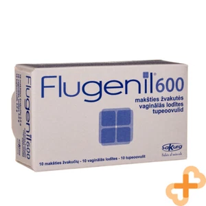 FLUGENIL 600 Vaginal Ovules N10 Acute & Recurrent Vulvo Vaginal Infection - Picture 1 of 12