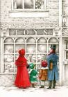 Window Shopping In Toy Store Children's Toys Christmas Cards - Set Of 2