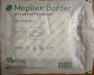 MEPILEX BORDER DRESSINGS 15CM X 17,5CM 9 Dressings - Picture 1 of 1