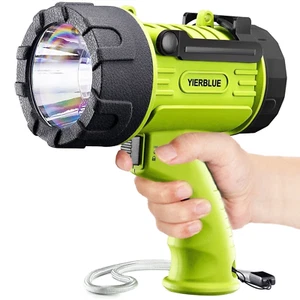 Rechargeable Spotlight Flashlight with 1000,000 Lumen LED, IP67 Waterproof Long - Picture 1 of 12