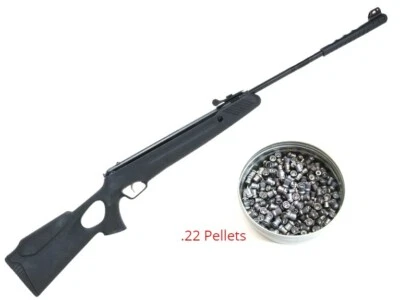 TRIMEX ARMS Air Rifle .22 Caliber Spring Powered Break Barrel 700+ Fps W/ 200 Round Pellets