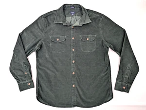 J Crew Classic Corduroy Cotton Button Up Shirt, Men L, Green Long Sleeve - Picture 1 of 13