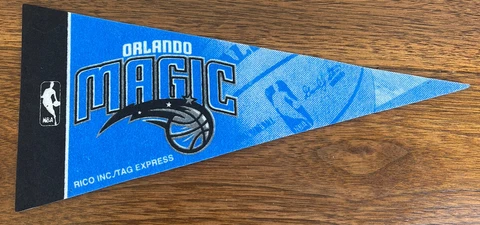 Orlando Magic Vtg NBA Basketball Mini Pennant 4" x 9" Rico Tag Express Cover