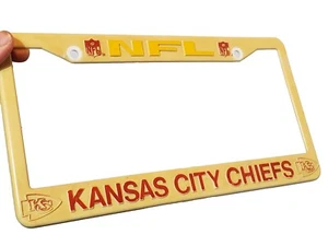 NFL KC Chiefs Kansas City Car Truck License Plate Holder Frame Vintage - Picture 1 of 9