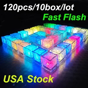 LED Ice Cubes for Drinks Glowing Flash Light for Party Bar Christams Decoration - Picture 1 of 8