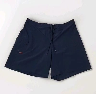 Maui Rippers Mermaid Board Shorts Mens Sz 4X Stretch Pockets Navy Blue Swim - Image 1 of 4