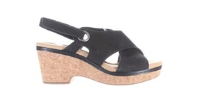 Clarks Womens Giselle Loop Black Slingbacks Size 9.5 (Wide) (7805769) - Picture 1 of 4