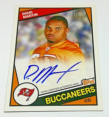 2012 Doug Martin Topps 1984 Retro Rookie Autograph Card #22 047/100 - Image 1 of 2