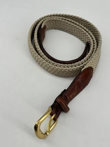 Cinturón de cuero trenzado y nailon Brighton para hombre con hebilla de latón talla 38 - Imagen 1 de 6