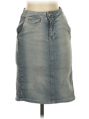 Falda vaquera gris asfalto azul para mujer 00 Foto 1 de 2