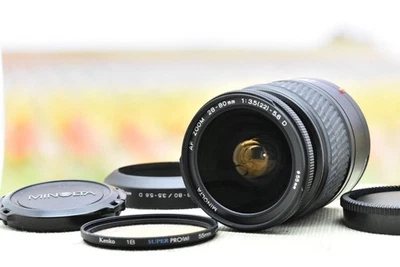 [Near Mint] Minolta AF Zoom 28-80mm f/3.5-5.6 D Lens A Mount w/ Filter Hood - Image 1 of 4