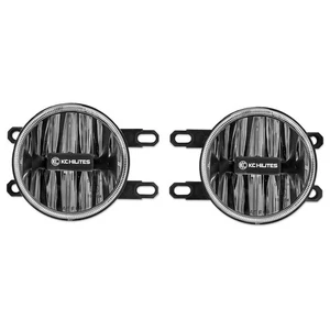 KC HiLiTES 500 2 White LED 4" Fog Lights Pair Kit System for 12-24 Toyota Tacoma - Picture 1 of 7