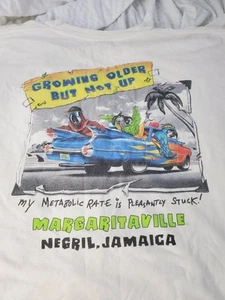 Jimmy Buffetts Margaritaville Jamaica T-Shirt 2X Growing Older But Not Up Hippie - Picture 1 of 6