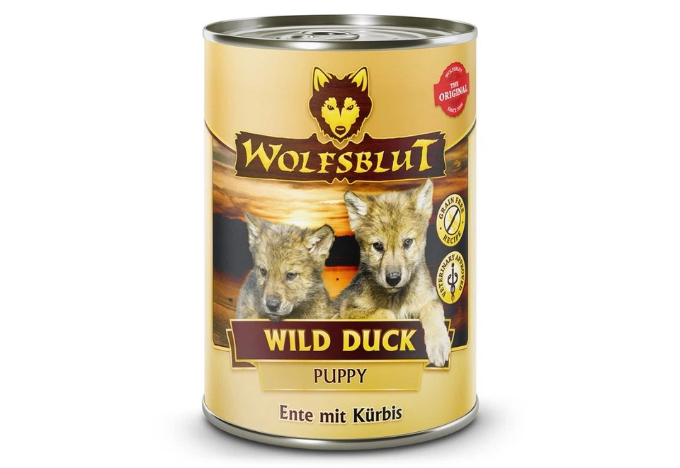Wolfsblut Welpenfutter Nassfutter Dosenfutter Wild Duck Ente + Kürbis  395g - Bild 1 von 1
