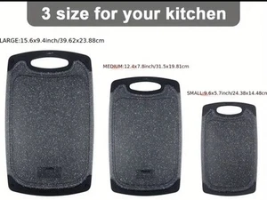 Chopping Board Set of 3, Small to Large, Chopping Boards for Kitchens with... - Picture 1 of 2