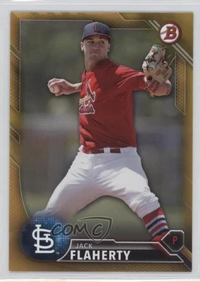 2016 Bowman Prospects Gold /50 Jack Flaherty #BP89 - Image 1 of 2