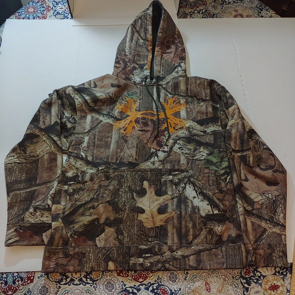 Under Armour RealTree Camo Hunting Pullover Polyester Fleece Hoodie Size SM  - Image 1 of 4