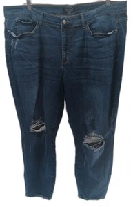 Judy Blue Jeans Damen Übergröße 24 W Blau Dark Wash Denim Slim Fit Distressed - Bild 1 von 17