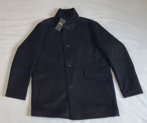 New $645 HUGO BOSS Black Coxtan 8 Wool Blend Coat Jacket Men's US Size 44R - Picture 1 of 18