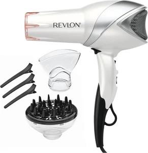 Infrared Hair Dryer 1875W Ionic Ceramic with Diffuser & Concentrator White - Picture 1 of 3