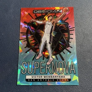 Victor Wembanyama 2024-25 Obsidian Supernova Electric Etch Fire And Ice 30.07. #7 - Bild 1 von 2