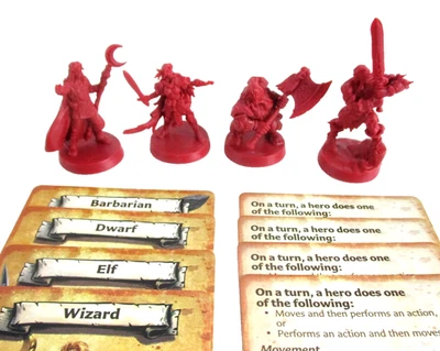 HeroQuest: 4x HERO Minis & Cards ¡NUEVO!! Foto 1 de 4