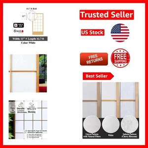Easy-Apply 11" x 61,7 ft japanisches Shoji-Papier - UV-Blockierung für Sonnenlichtkontrolle - Bild 1 von 9