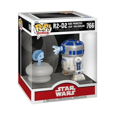 Funko Pop Deluxe Star Wars R2-D2 And Princess Leia Hologram New In Box - Image 1 of 4