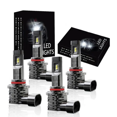 For Lincoln Mark VIII Sedan 2-Door 4.6L 1993-1996 4x LED Headlight High Low Bulb - Image 1 of 4