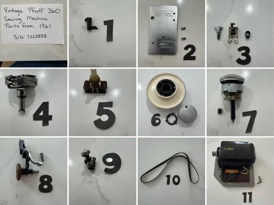 VINTAGE PFAFF 360 SEWING MACHINE PARTS FROM 1961 - Image 1 of 1