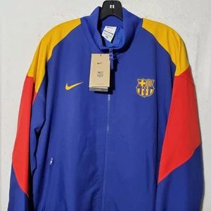 FC Barcelona Track Jacket Uomo Grande Blu Scritta Cinese Full Zip FCB Nuovo con etichette - Foto 1 di 17