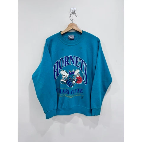 Vintage 90s Charlotte Hornets Sweater Cover