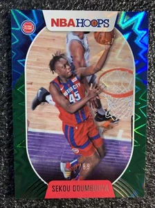 2020-21 NBA Hoops Green Explosion #105 Sekou Doumbouya Detroit Pistons #'d 59/89 - Picture 1 of 2
