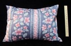 Quallofil Pillow Travel Car Camping Outdoors Use Blue Pink Floral Down Alt 20x14