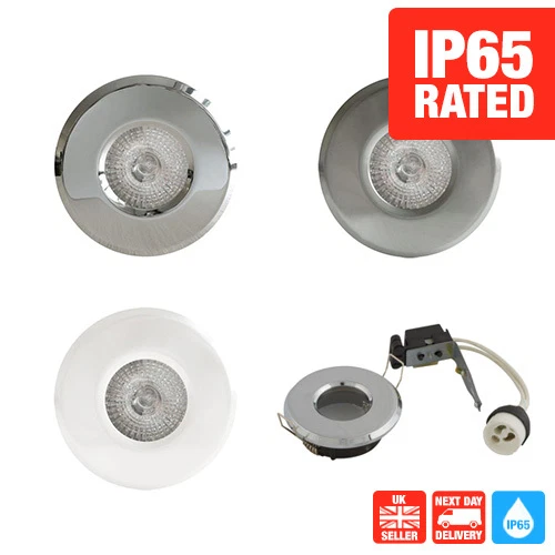 SOFFIT LIGHTS IP65 DOWNLIGHTS BATHROOM LIGHTS GU10 LED OR HALOGEN SUITABLE X 1 - Image 1 of 1