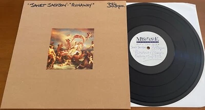 JANET JACKSON Runaway RARE 12" ACETATE PROMO SINGLE Masterpiece Mastering  - Image 1 of 4