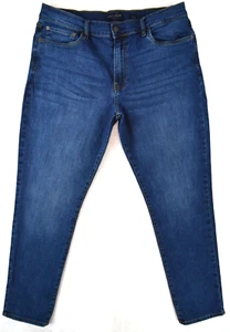 Lucky Brand 412 Athletic Slim Jeans Dark Rinse Blue Stretch Denim Men Size 38x32 - Picture 1 of 24