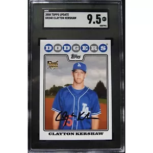 2008 Topps Update UH240 Clayton Kershaw RC SGC 9.5 MT+ Dodgers Rookie - Picture 1 of 4
