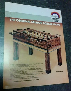 "Volante de mesa de fútbol de torneo EL JUEGO DEL MILLÓN DE DÓLARES - bueno original 8 x 11" - Imagen 1 de 1