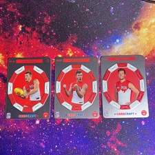 2023 AFL TEAMCOACH SILVER CARD CRAFT LUKE PARKER 3 CARD SET CODES UNUSED