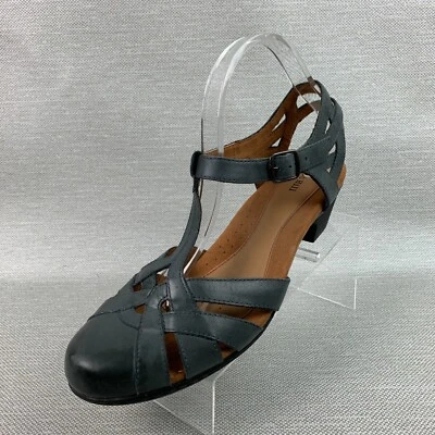 Zapatos de salón Cobb Hill Cobb Hill Aubrey de cuero azul pizarra tacón bloque talla 11 Foto 1 de 4