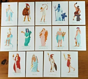 Postcards Greek Mythology Characters Postcrossing Set of 14 NEW - Picture 1 of 4