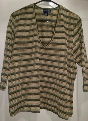 Venezia женская рубашка блузка размер 18/20 18W/20W многоцветный в полоску - Изображение 1 из 3