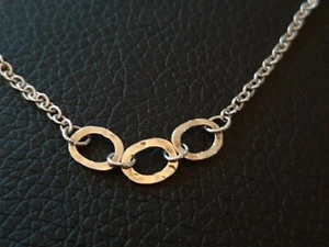 925 offene Glieder Karabinerverschluss Sterlingsilber Ringe Muster 18 Zoll Kette Italien - Bild 1 von 10