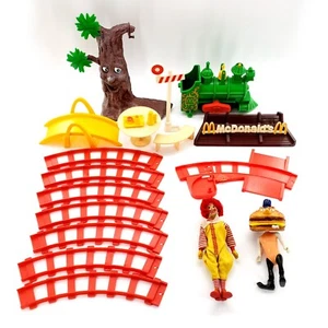 Set treno playset vintage 1976 Remco McDonaldland con 2 figurine incomplete - Foto 1 di 19