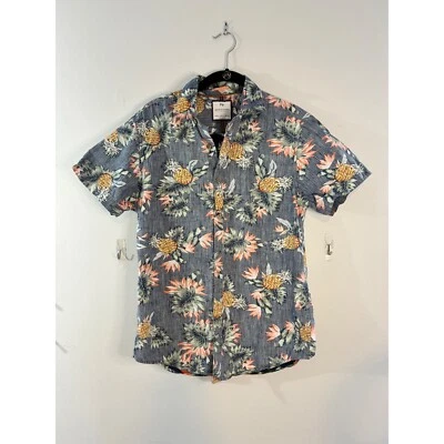 Camisa Hawaiana Denim & Flower Ricky Singh Piña Para Hombres Calce Ajustado S Manga Corta Foto 1 de 4
