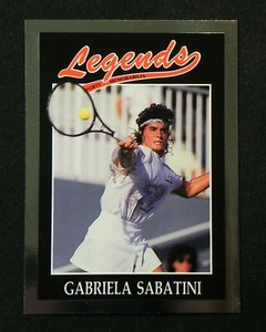 Gabriela Sabatini 1991 LARGE Silver Border Legends Card #37 